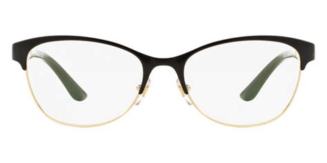 Versace™ VE1233Q 1366 53 Black/Pale Gold Eyeglasses